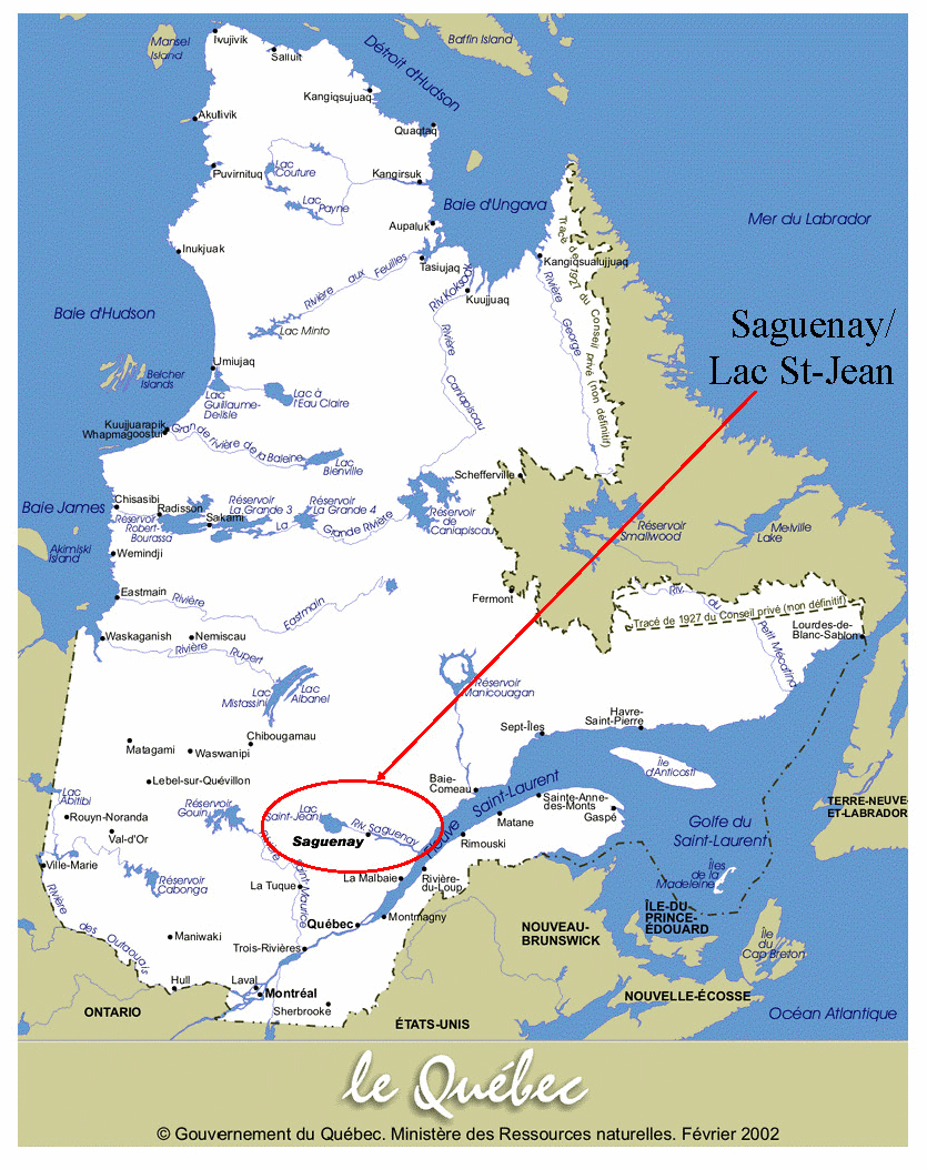 Situer Saguenay au Québec